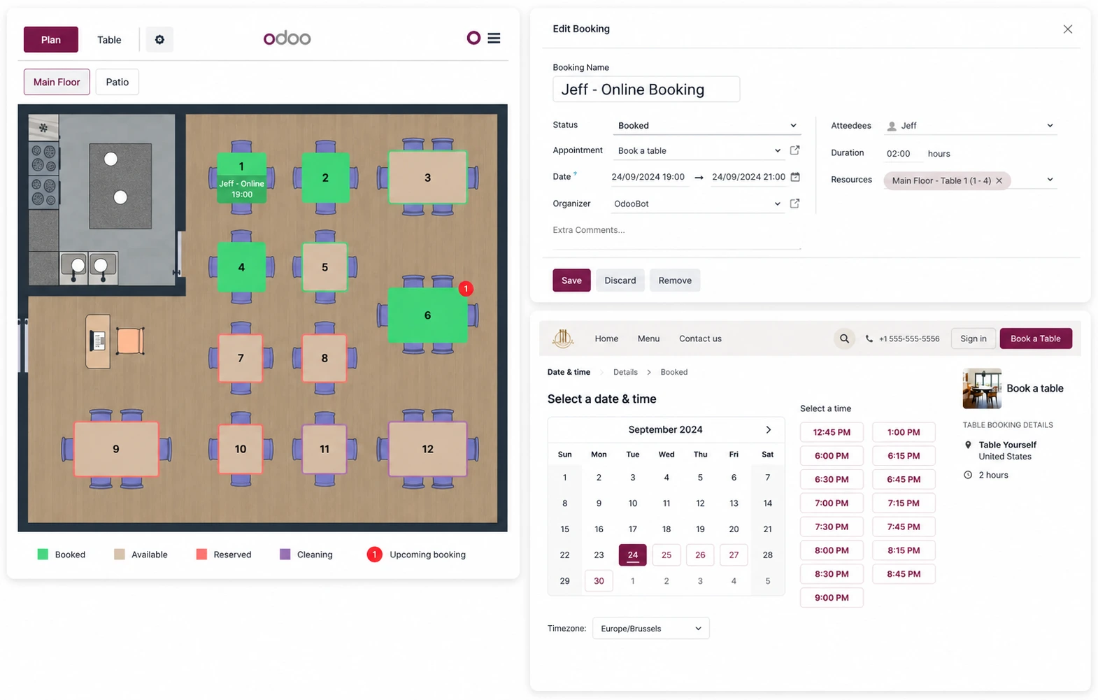 Restaurant order and table management software