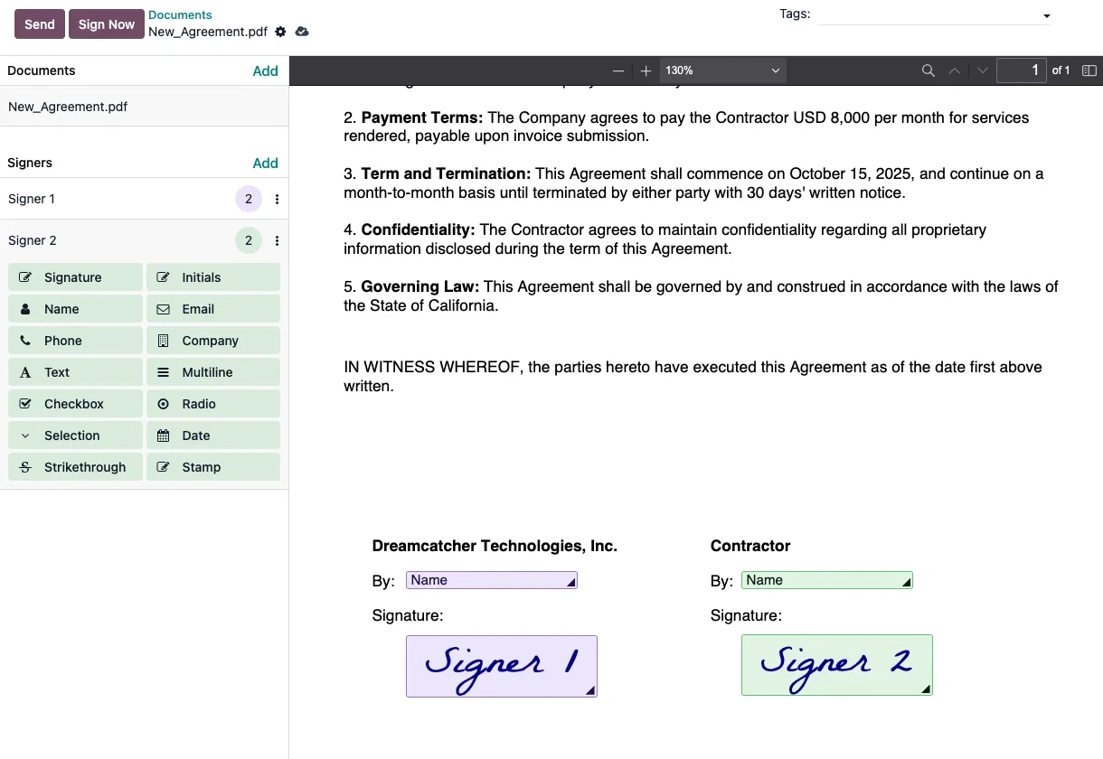 Online document signing system for Malaysian SMEs