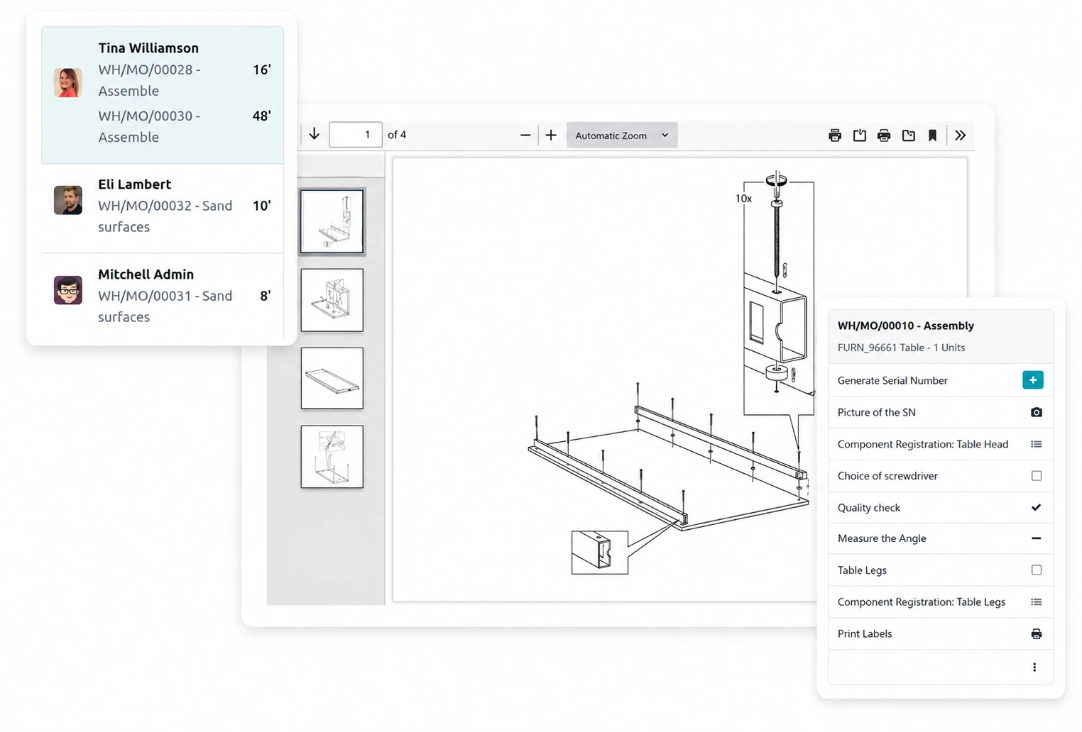 Factory production planning software using Odoo