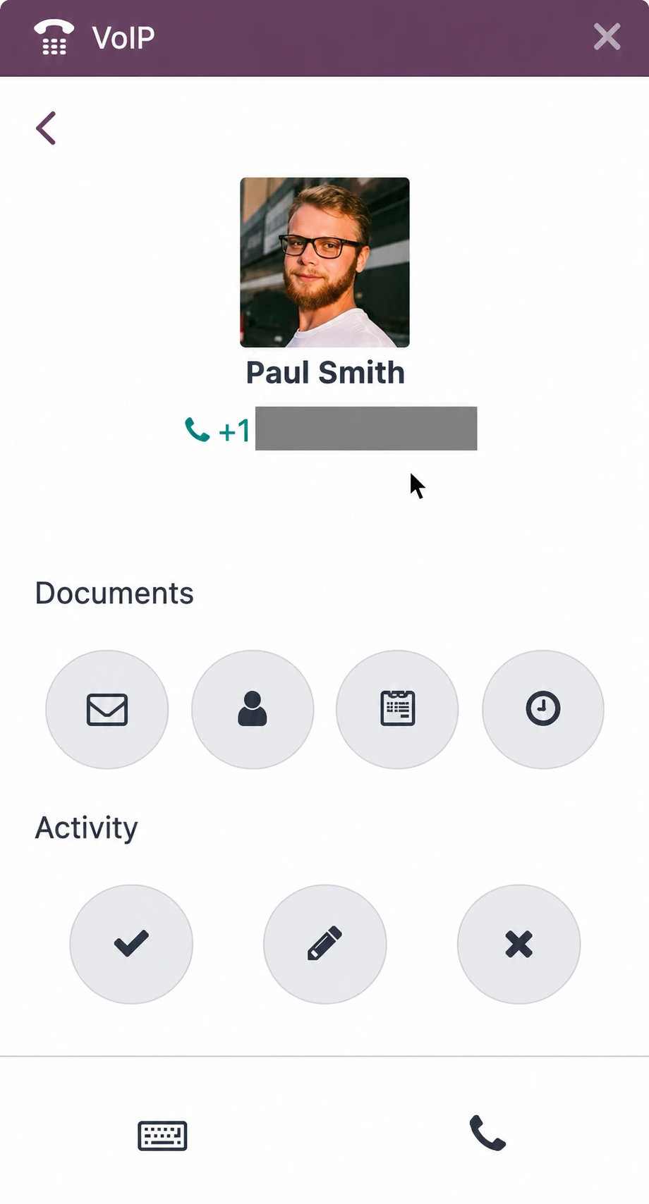 Odoo VoIP dialler for calling customers directly from an Odoo record